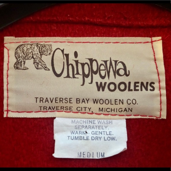 Vtg 60s Chippewa Traverse Bay Heavy Wool Jacket M - Picture 3 of 5